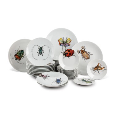 View full screen - View 1 of Lot 30. Lorenz Bäumer A Limoges porcelain service "Mes Scarabés", Limoges, 2022 | Lorenz Bäumer Service de table en porcelaine de Limoges "Mes Scarabés", 2022.