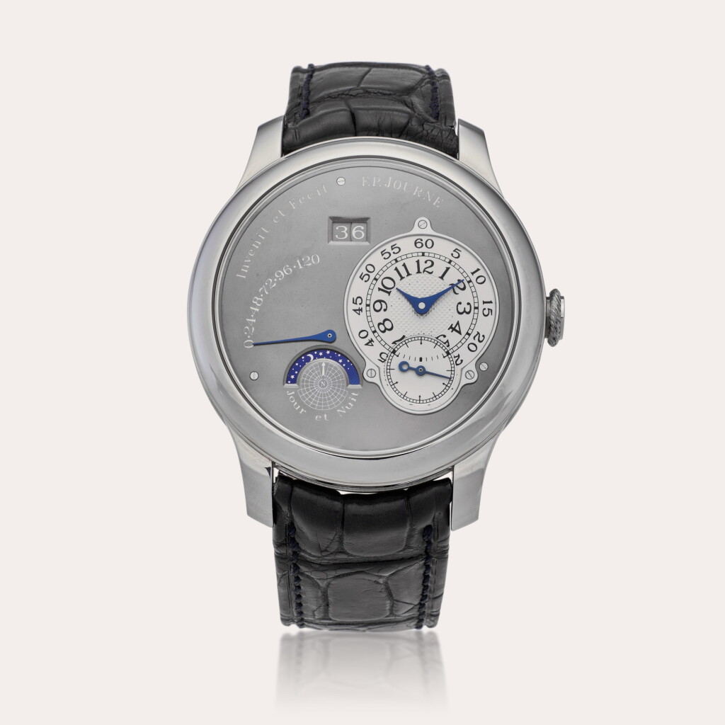 View full screen - View 1 of Lot 93. Octa Jour et Nuit 'Ruthenium' | A limited edition platinum automatic wristwatch with date, power reserve, day/night indication and ruthenium coated dial and brass movement, Circa 2003.