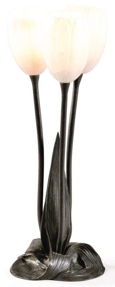View full screen - View 1 of Lot 126. ALBERT CHEURET | TULIPE LAMP, CIRCA 1925.