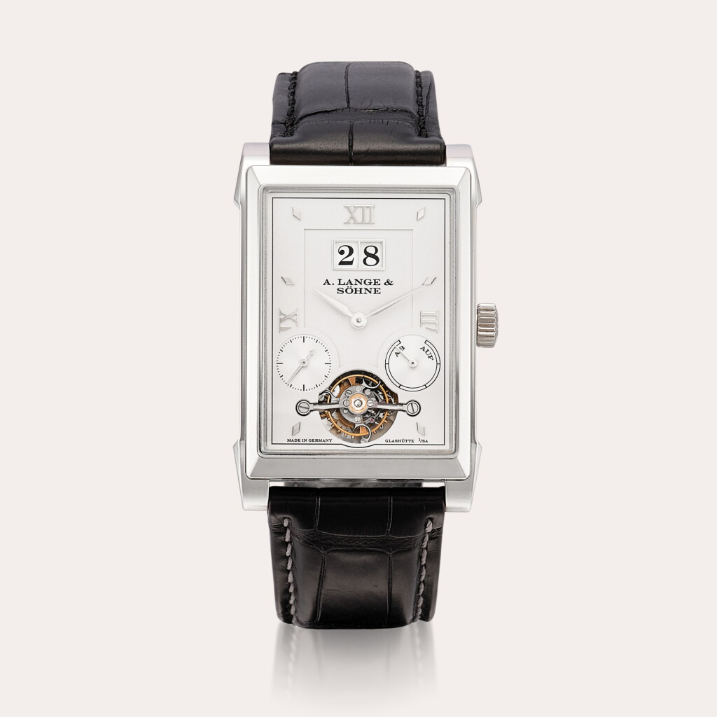 View full screen - View 1 of Lot 2182. Cabaret Tourbillon, Reference 703.025 | A platinum tourbillon wristwatch with date and power reserve indication, Circa 2014.