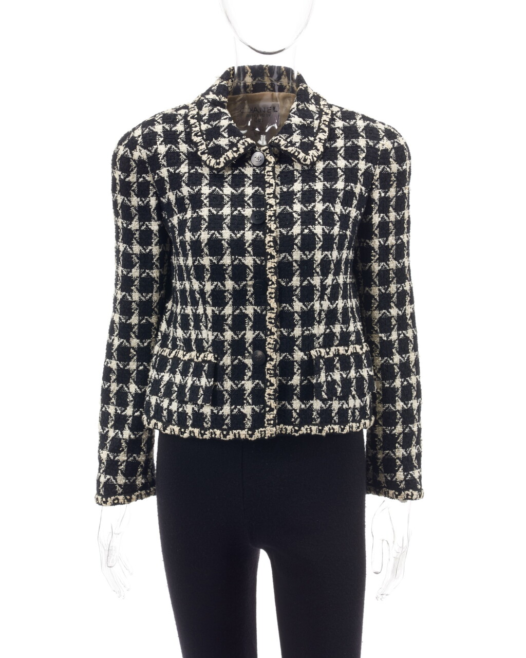 View full screen - View 1 of Lot 135. Black and white tweed jacket.