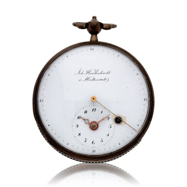 View full screen - View 1 of Lot 153. A silver watch with pouzait-type lever escapement and dead beat centre seconds Circa 1800, no. 10136.