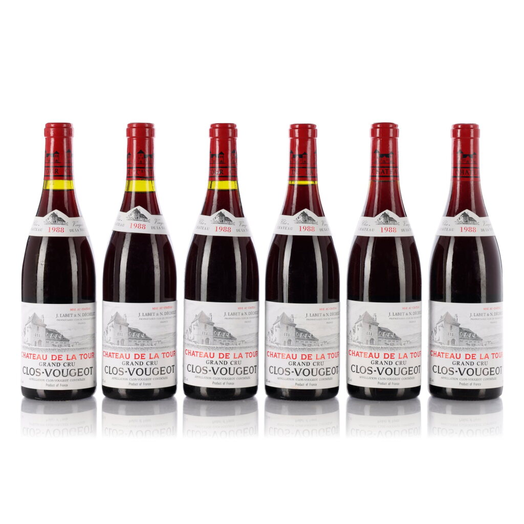 View full screen - View 1 of Lot 712. Clos de Vougeot 1988 Château de La Tour (12 BT).