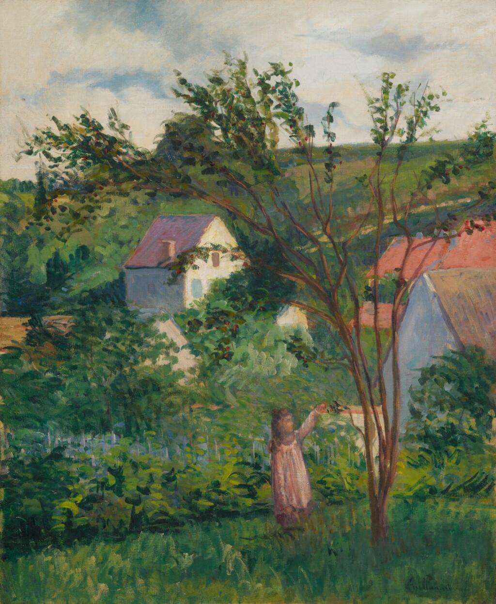 View full screen - View 1 of Lot 8. Cueillette des cerises à Auvers.