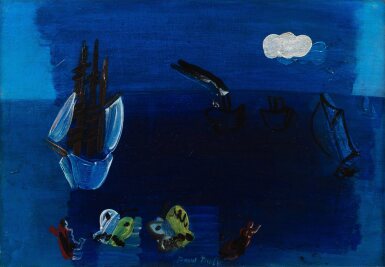 View full screen - View 1 of Lot 234. Bateaux, nageurs, et papillons.