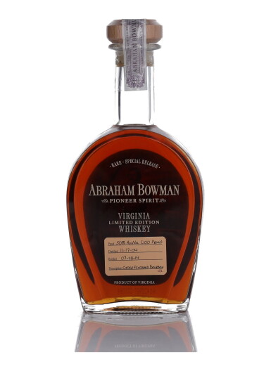 View full screen - View 1 of Lot 308. Abraham Bowman Bourbon "Cider Finished" 100 Proof 2004 (1 BT 75cl).