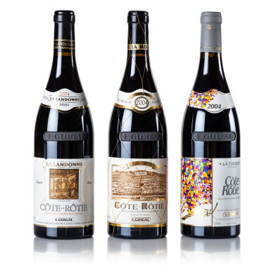 View full screen - View 1 of Lot 138. E. Guigal Cote Rotie Assortment 2004 (3 BT).