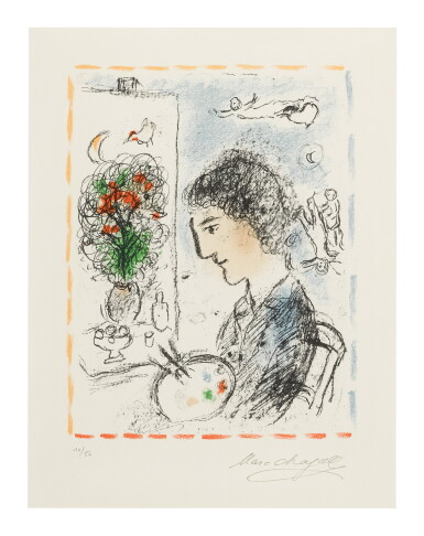 View full screen - View 1 of Lot 58. MARC CHAGALL | THE FLOWERING EASEL (M. 1039).