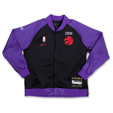View full screen - View 1 of Lot 239. Ja'Kobe Walter ‘Rookie Season’ Toronto Raptors 2024-2025 Game Worn City Edition Warmup Jacket .