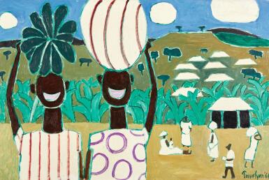 View full screen - View 1 of Lot 174. JULIAN TREVELYAN, R.A. | UGANDA SCENE.