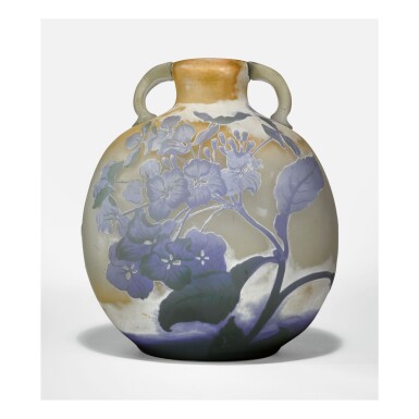View full screen - View 1 of Lot 95. ÉMILE GALLÉ | "HYDRANGEA" VASE.