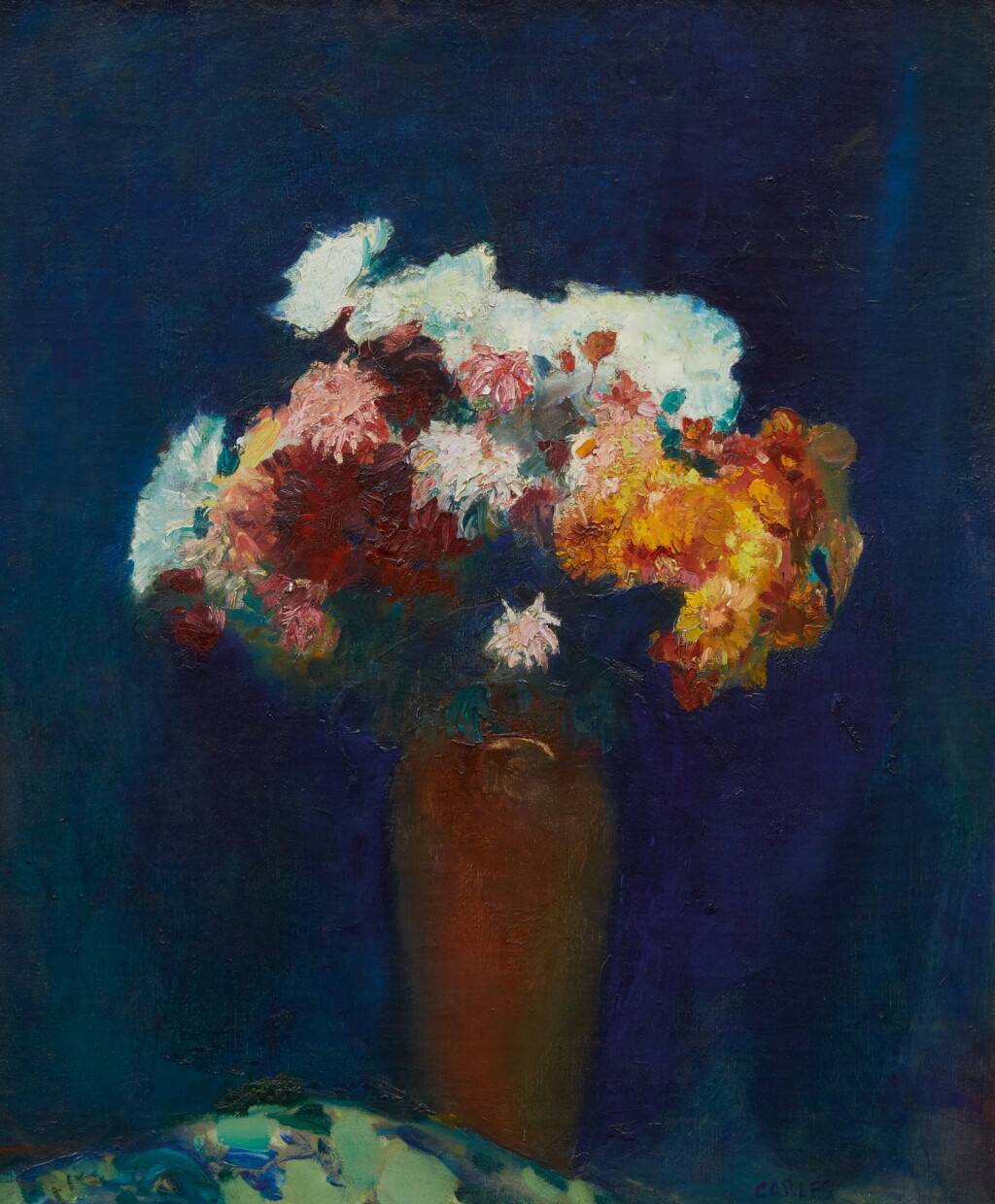 View full screen - View 1 of Lot 30. ARTHUR BEECHER CARLES | STILL LIFE WITH CHRYSANTHEMUMS.
