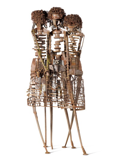 View full screen - View 1 of Lot 36. OLU AMODA | TROIS JEUNES FILLES.