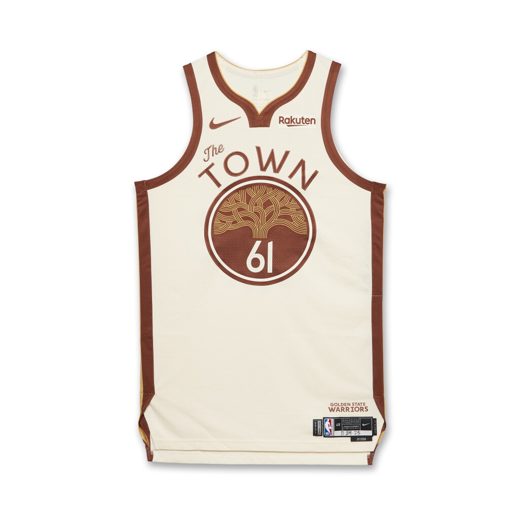 全萤幕检视 - 查看39Pat Spencer Golden State Warriors 2025-2026 Game Issued City Edition Jersey | Probable Wear的1