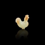 A white jade rooster, Qing dynasty, 18th century 清 白玉瑞雞