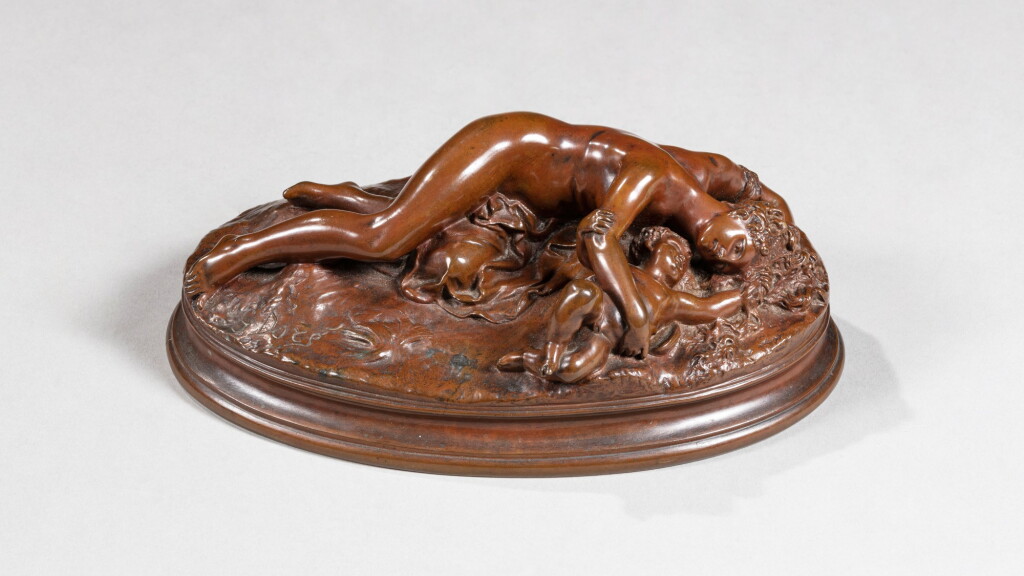 View full screen - View 1 of Lot 82. Vénus couchée avec l'Amour (Venus lying with Cupid).