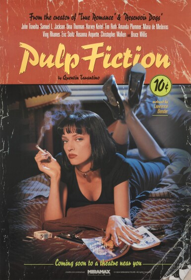 Pulp Fiction (1994), advance Lucky Strike poster (withdrawn), US | Original Film Posters | 2022 | Sotheby's Pulp Fiction (1994), advance Lucky Strike poster (withdrawn), US | Original Film Posters | 2022 | Sotheby's