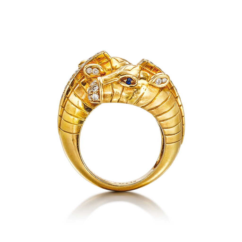 View full screen - View 1 of Lot 2953. Gold, Diamond and Sapphire Ring | Mauboussin | K金 配 鑽石 及 藍寶石 戒指.