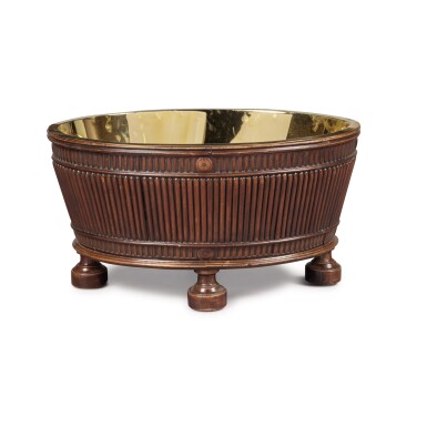 View full screen - View 1 of Lot 1560. A George III Mahogany Oval Wine Cooler, Third Quarter 18th Century.