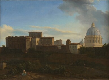 View full screen - View 1 of Lot 26. Rome, a view of the Vatican, with the Sistine Chapel and Saint Peter's Basilica, from the Janiculum.