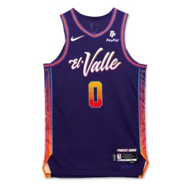 View full screen - View 1 of Lot 55. Jordan Goodwin Phoenix Suns 2023-2024 Game Worn City Edition Jersey.