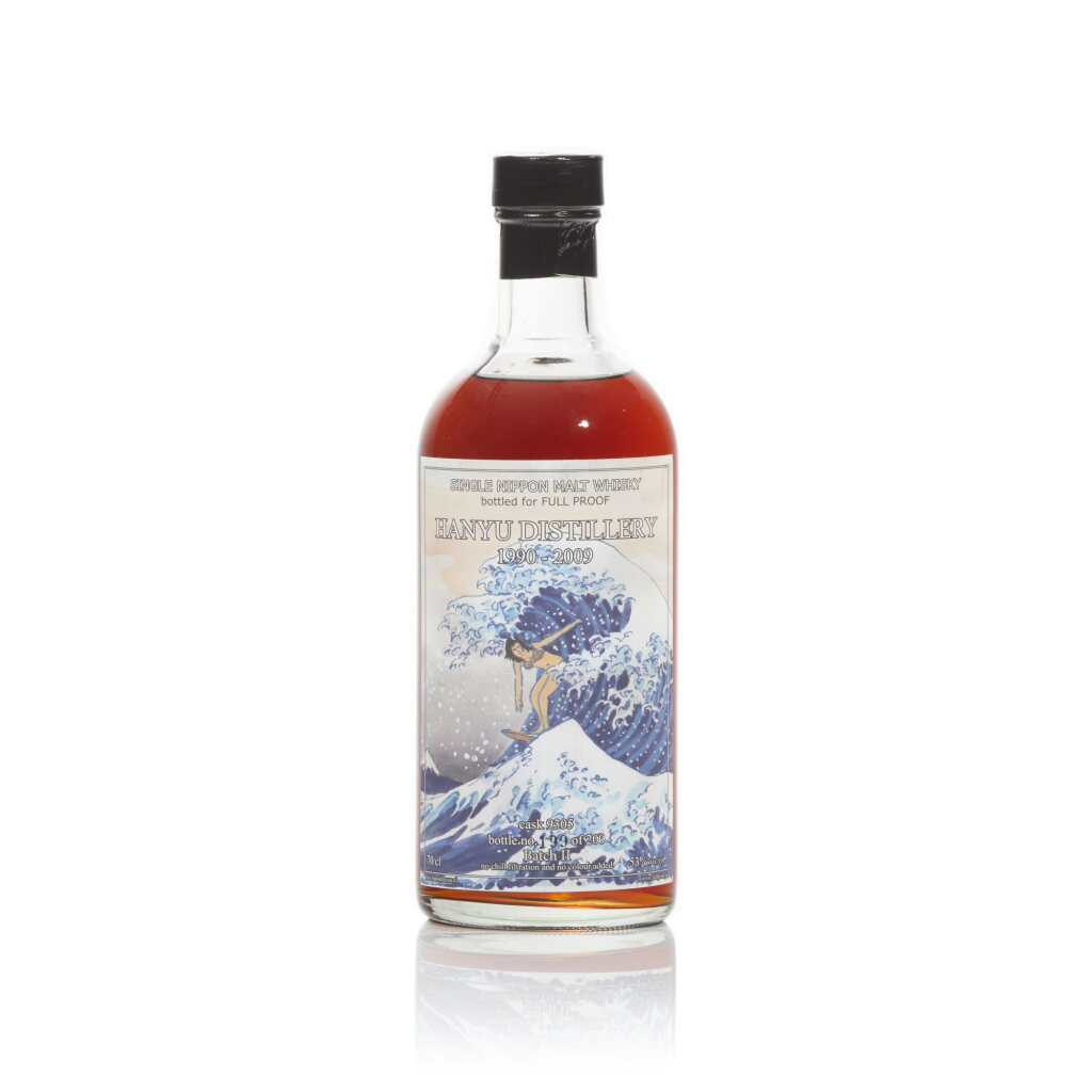 View full screen - View 1 of Lot 461. Hanyu The Wave Cask #9305 53.0 abv 1990 (1 BT70).