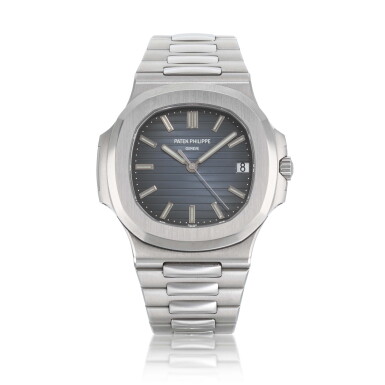 View full screen - View 1 of Lot 11. 'Geneva Seal' Nautilus, Ref. 5711/1A-001 | A stainless steel wristwatch with date | Circa 2009.