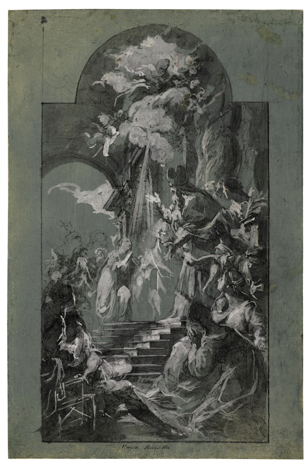View full screen - View 1 of Lot 247. Study for the Presentation of the Virgin.
