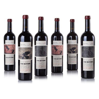 View full screen - View 1 of Lot 283. Sine Qua Non "The Raven Grenache" 2006 series (6 BT).