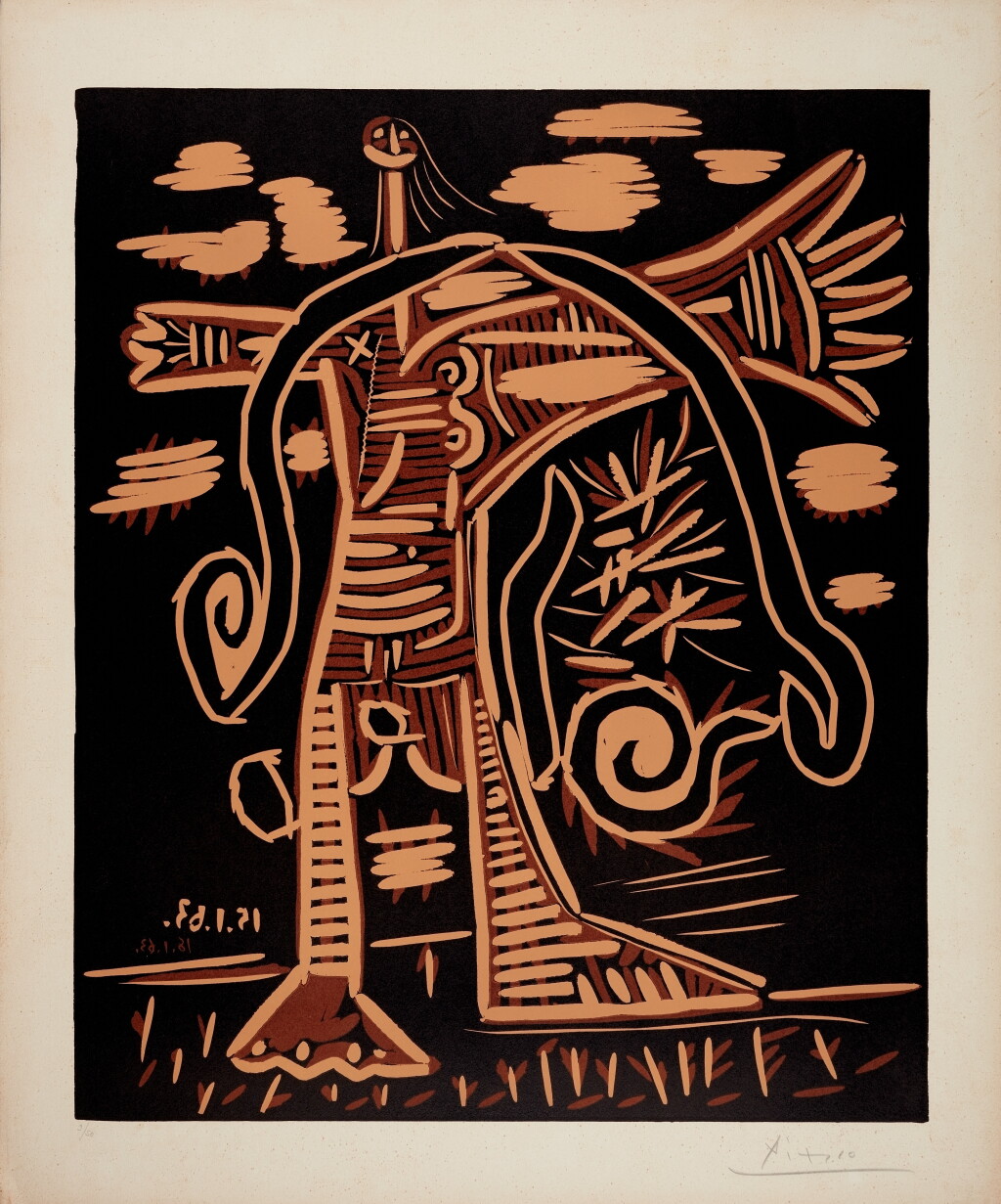 View full screen - View 1 of Lot 108. Femme nue débout (B. 1107; Ba. 1338).