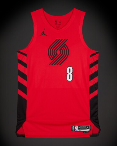 Deni Avdija Portland Trail Blazers 2025-2026 Emirates NBA Cup Game Worn Statement Edition Jersey | Matched to 2 Games