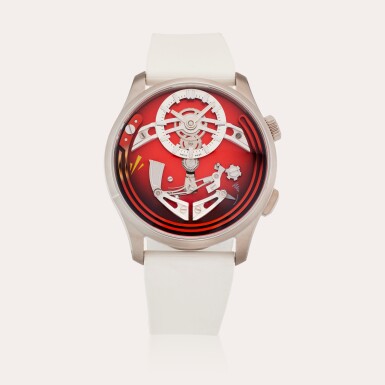 View full screen - View 1 of Lot 5. C1 Bel Canto ‘The Red Hot One’ | A piece unique titanium automatic semi-skeletonized wristwatch, Sold to benefit the Horological Society of New York and the Alliance of British Watch and Clock Makers, Made in 2025 as a Piece Unique.