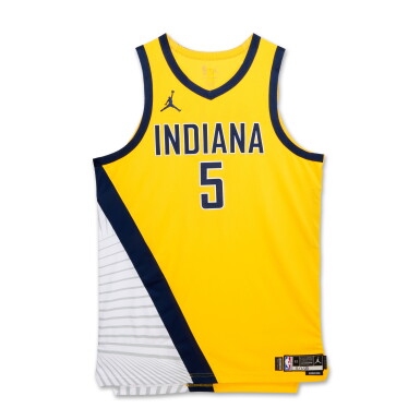 View full screen - View 1 of Lot 78. Jarace Walker 'Rookie Season' Indiana Pacers 2023-2024 Game Worn Statement Edition Jersey | 2nd Career Game.