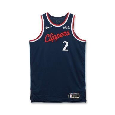 View full screen - View 1 of Lot 40. Kawhi Leonard Los Angeles Clippers 2025-2026 NBA Tip-Off Game Worn Icon Edition Jersey .