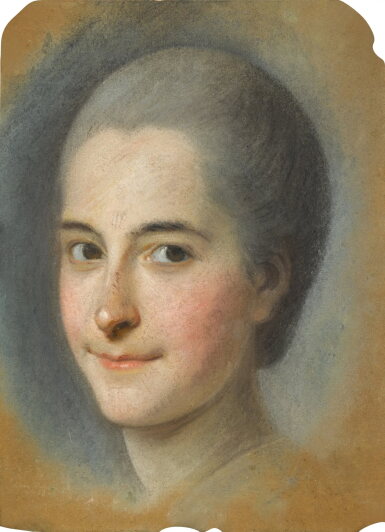 View full screen - View 1 of Lot 33. A study of Madame Jean-Robert Dorison | Etude pour le portrait de Madame Jean-Robert Dorison.