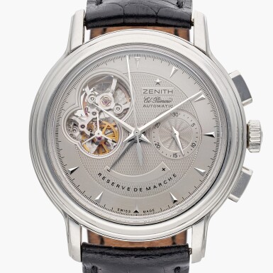 View full screen - View 1 of Lot 650. Reference 03.0240.4021 Chronomaster El Primero | A stainless steel automatic chronograph with power reserve indication, Circa 2010 .
