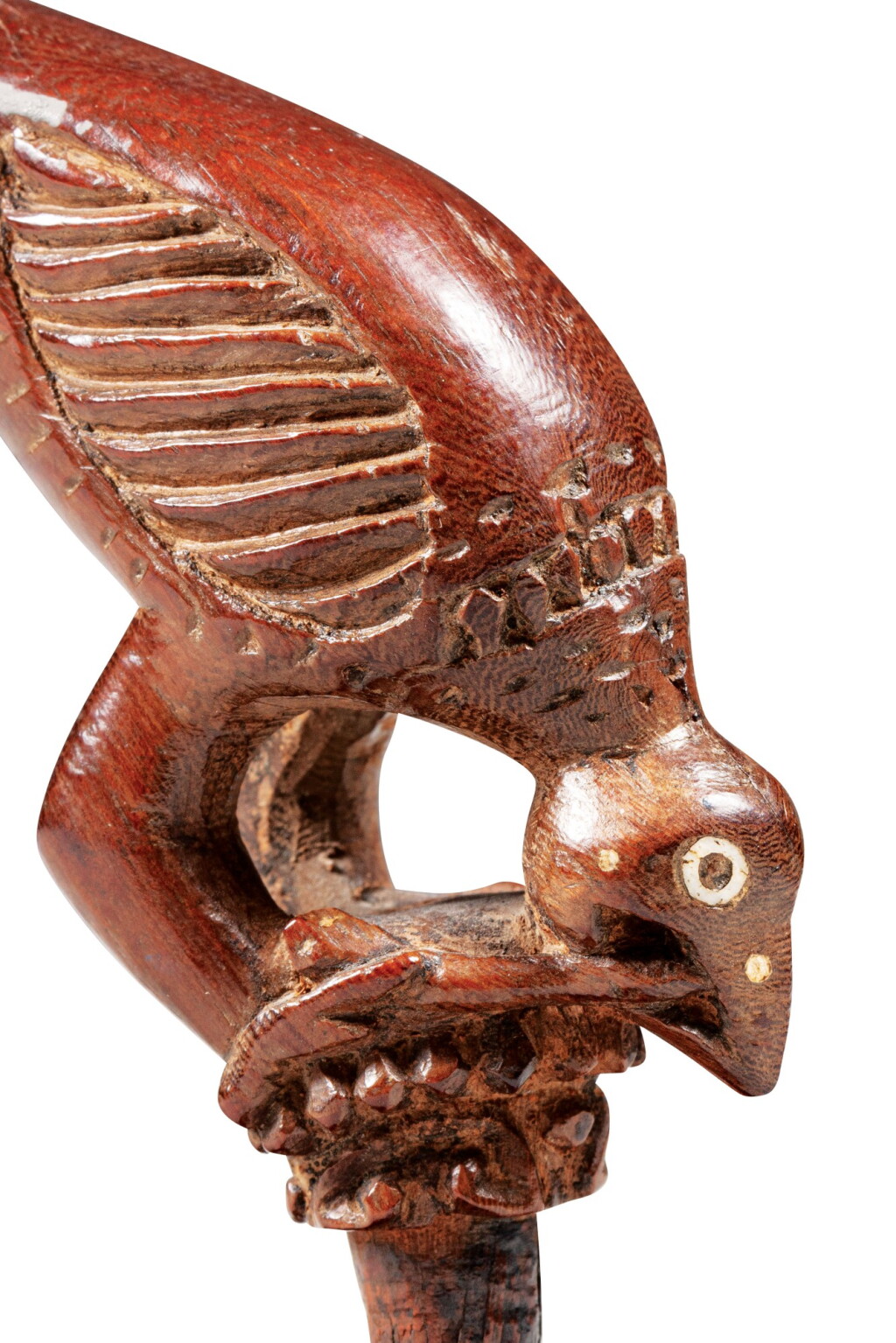 View full screen - View 1 of Lot 72. Sommet de spatule en forme d'oiseau, Iatmul, Moyen Sépik, Papouasie-Nouvelle-Guinée | Iatmul spatula head with a bird effigy, Middle Sepik, Papua New Guinea.