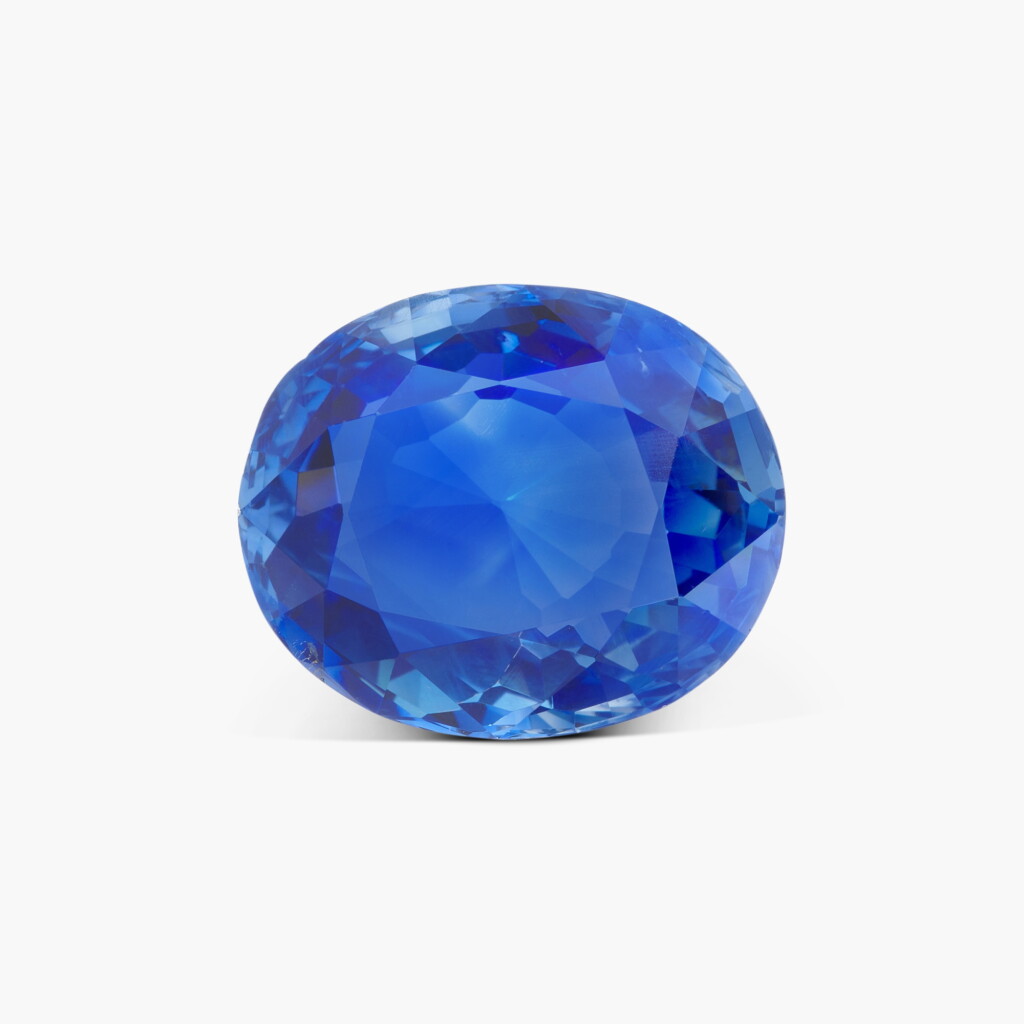 View full screen - View 1 of Lot 876. Unmounted Sapphire weighing 22.64 carats.