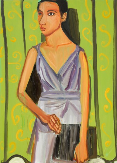 View full screen - View 1 of Lot 249. Chantal Joffe 尚塔爾 ‧ 約菲 | Purple Dress 紫色裙子.
