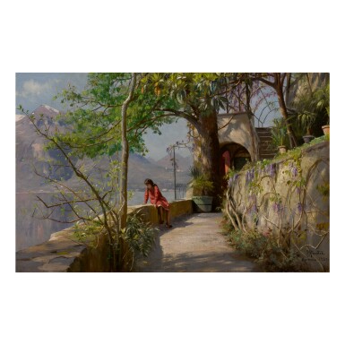 View full screen - View 1 of Lot 45. PEDER MØNSTED | SUMMER IN VARENNA, ITALY.