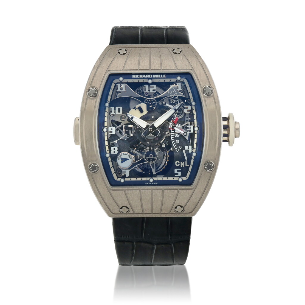 View full screen - View 1 of Lot 1. 'Perini Navi Cup' Tourbillon, Ref. RM015 AH WG White gold skeletonized dual time zone tourbillon wristwatch with power reserve and torque indication Circa 2012.