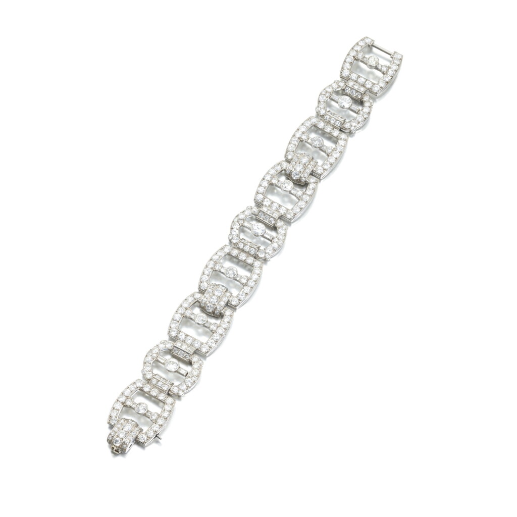 View full screen - View 1 of Lot 836. Diamond bracelet, circa 1930.