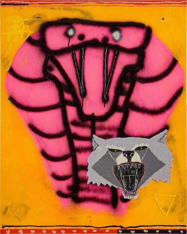 View full screen - View 1 of Lot 1049. Untitled (Wolf and Snake Heads) | 無題(狼頭與蛇頭).