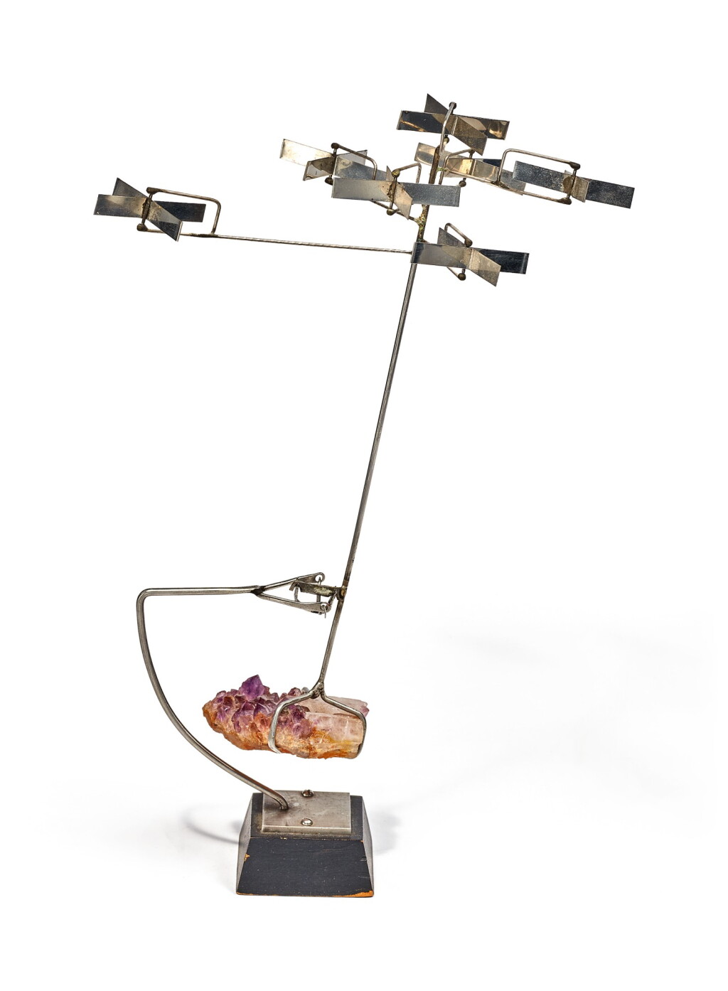 View full screen - View 1 of Lot 229. GEORGE RICKEY | FLEURS DE ROCAILLE AMETHYST I (SEVEN ROTORS WITH AMETHYST).