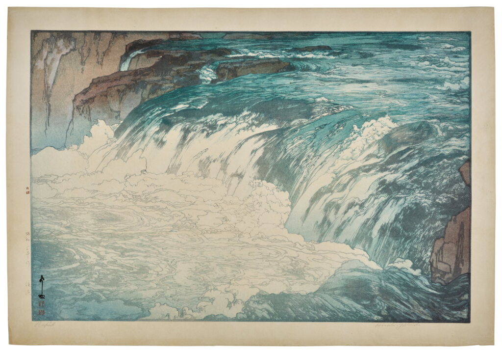 View full screen - View 1 of Lot 22. Yoshida Hiroshi (1876-1950) | Rapids (Keiryu) | Showa period, 20th century .