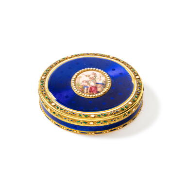 View full screen - View 1 of Lot 106. A German god and enamel bonbonnière, by François-Claude Theremin and Jean-Louis Jordan, Hanau, circa 1790.