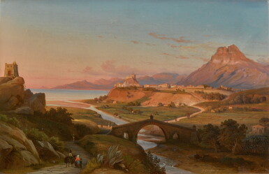 View full screen - View 1 of Lot 57. Evening on the coast.