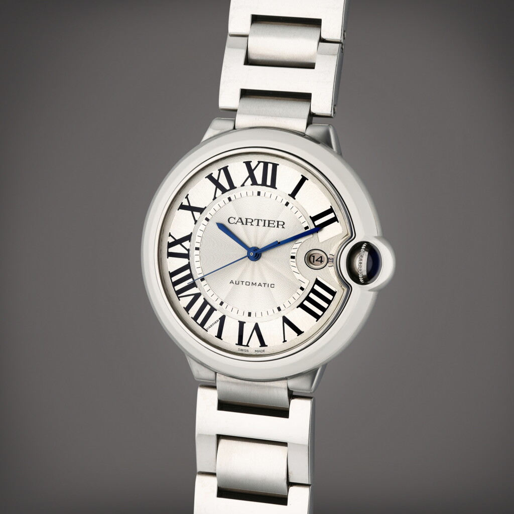 View full screen - View 1 of Lot 408. Reference 3001 Ballon Bleu | A stainless steel automatic wristwatch with date and bracelet, Circa 2010.