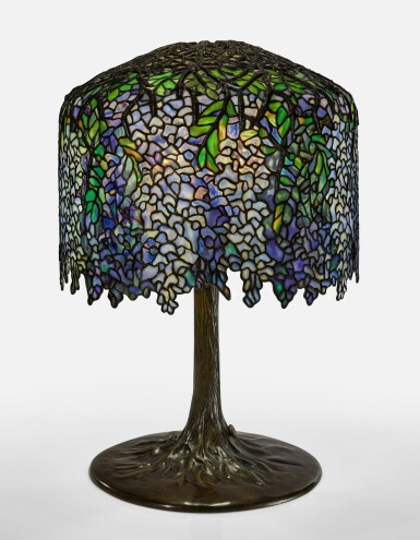 View full screen - View 1 of Lot 429. TIFFANY STUDIOS | "WISTERIA" TABLE LAMP.