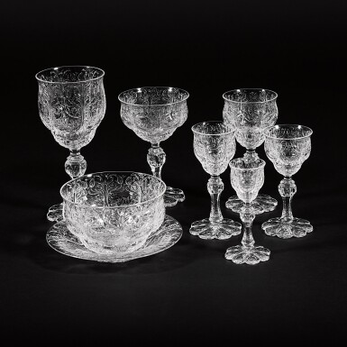 View full screen - View 1 of Lot 99. An extensive cut and engraved part table service, Thomas Webb & Sons, circa 1900-1905.